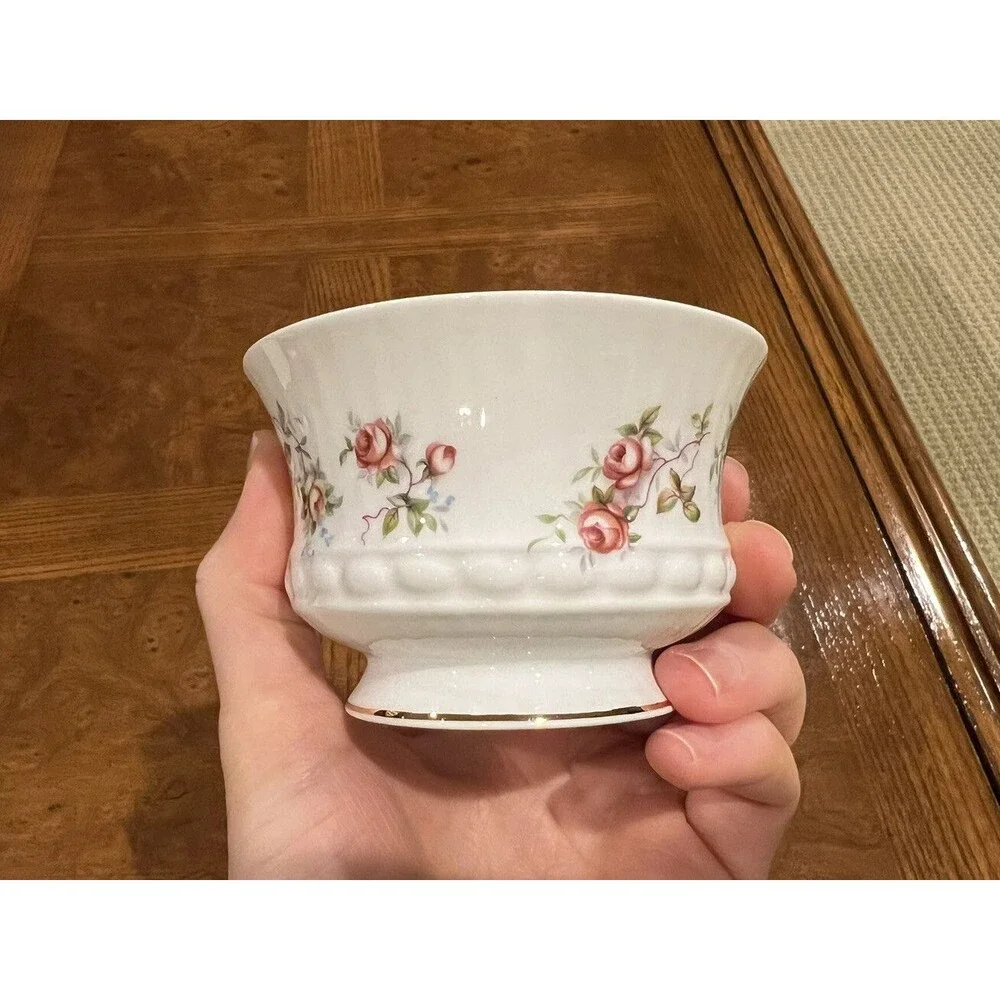 Vintage Queens Rosina Fine Bone China Creamer & Sugar Bowl (Rosamund Pattern)